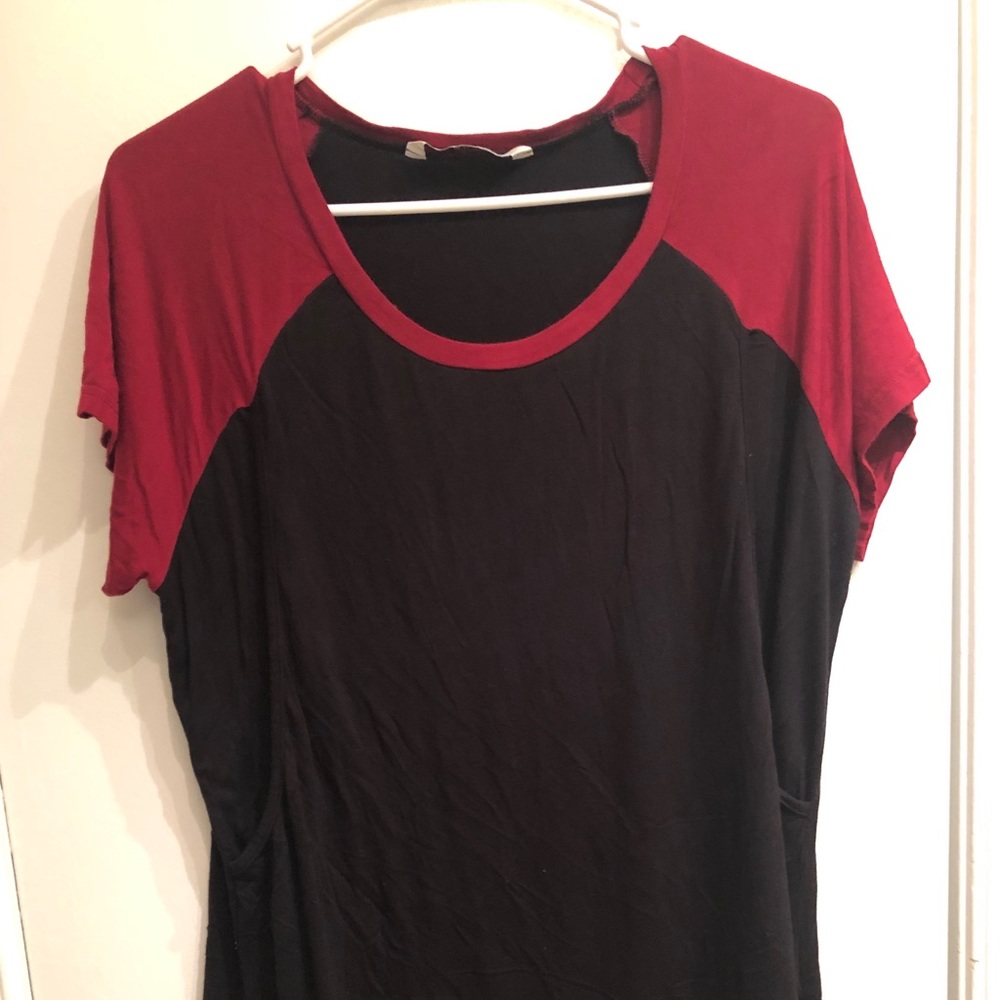 Nursing Tee Red and Blck